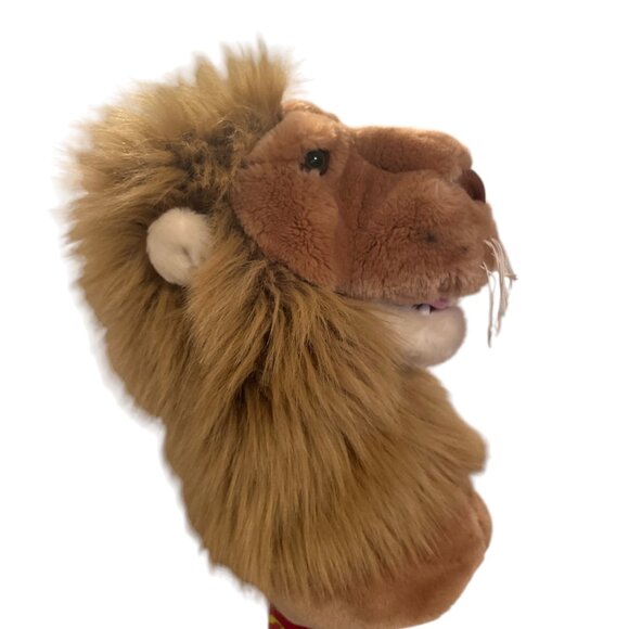 DAN DEE Hand Puppet Big Lion Head Mouth Opens Canine Teeth Tongue Whiskers - Picture 5 of 11